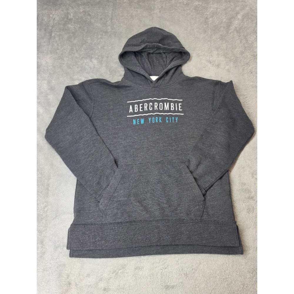 Abercrombie Kids Gray New York City Graphic Hoodie Sweatshirt Size 15/16